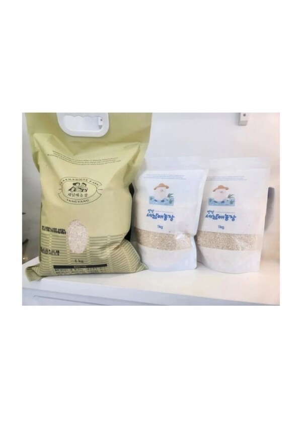 상운유통(양양세남매농장),25년 양양세남매농장 누룽지 향 찹쌀 4kg*2,10kg(25년생산한 쌀 품종:고향찰) 일반찹쌀 품종:보람찰